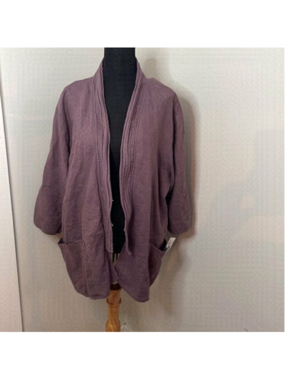 Kokomarina cardigan Open Front Linen lagen look Jacket Plus Size 1X NWT